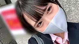 Big tits teen climaxes in uniform sex