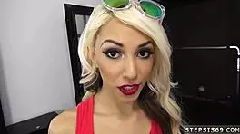 Blonde Teen's First Car Blowjob.