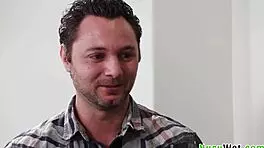 sexy brunette masseuse brad sterling xxlayna marie delivers naked nuru massage with wet pussy