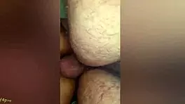 amateur couple enjoys close-up vaginal sex when alone at home with big cock