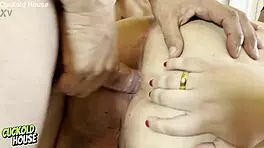 I double fucked the bride as my cuckold husband watched.