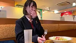 Big tits teen climaxes in uniform sex