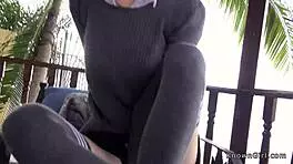 Hot Ass Girlfriend Fucks In Patio