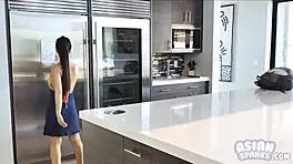 young asian ballerina and old man