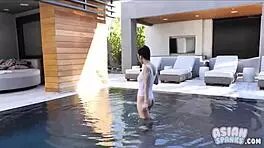 young asian ballerina and old man