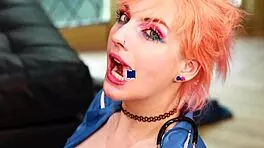 Two British Teens Suck Lucky Guy's Cock