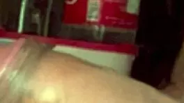 Catching hot married woman FILLING PUSSY with MILK