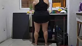 Latina Maid With Big Tits Bent Over For Doggystyle Fuck