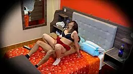 Hidden Cam Catches Latina Couple's Infidelity In Bent Over Missionary