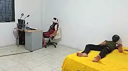 Young Latina sits as I masturbate for her in homemade video