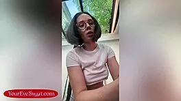 Big tits stylist turns haircut into dildo ride