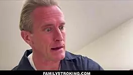 Hey, tiny brunette teen gets drilled hard by massive cock to orgasm