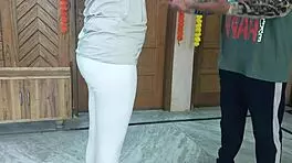 teen tricked into getting naked for personal trainer and sucking his cock morning yoga class with sexy student