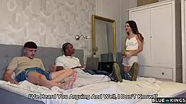 Brunette Teen Fucks Roommates Secretly Then Demands Double Penetration