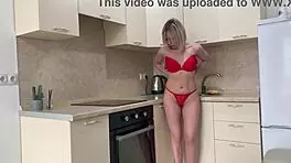 I Feel Super Wild Masturbating on the Kitchen Counter with Toys