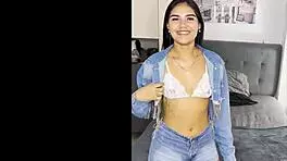 i interviewed beautiful latina teen for porn casting, she took big white cock first time