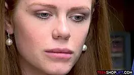 Redhead teen gets caught stealing in reality