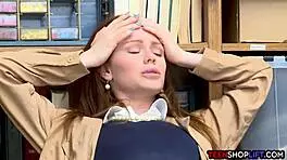 Redhead teen gets caught stealing in reality