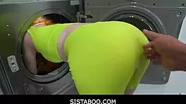 Stepsiblings Madi Collins and Allen Swift turn house cleaning into frequent fucking