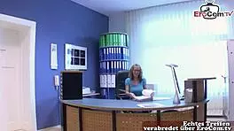 German student surprises with threesome in teachers room