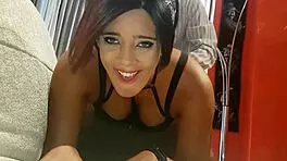 our first sex exam where i get bent over, deepthroat the cock, and ride in doggystyle with my ebony partner.