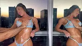 my friend called me over when his wife wouldn't give him her ass, so i licked and toyed her in the dorm