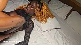 Skinny Sarah returns for hardcore fucking, bending over in doggystyle with big cock.