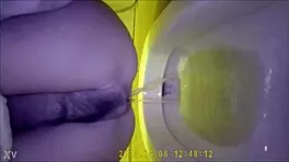 Asian Teen Pees in Toilet