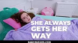 Skinny teen stays home and lets older man fuck her POV