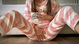 Skinny School Girl Achieves Big Squirt Orgasm With Small 18+ Tits Masturbating And Fingering Pussy