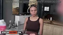 Busty Ebony Amateur Railed Roughly After Date With Euro Tourist