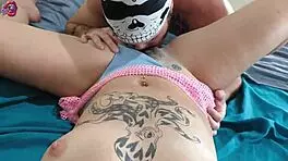 young wife on friend's boyfriend's tongue and cock