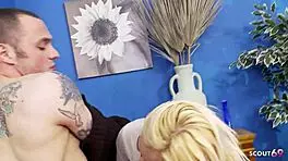 Big tits slim milf secretary seduces stranger in office