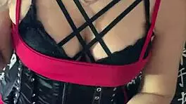 i love my submissive brunette stroking my big cock before sucking.