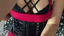 i love my submissive brunette stroking my big cock before sucking.