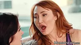 Redhead Kendra James Intriguingly Fingers Licks and Eats Petite Rosalyn Sphinx's Pussy