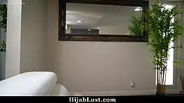 Hey, landlord's here for rent, and things get steamy with the hijab tenant