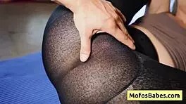 Sexy Big Tit Blonde Sucks Huge Dick in Yoga Class