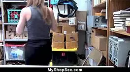 the loss prevention officer retrieves the stolen goods from the suspected teen 18+ - myshopsex