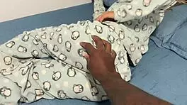 Hot Latina seduces watching porn from open door 😏