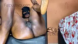 Hey, that loud moaning lover can't hold back his cum while the fat ass ebony teen grinds him