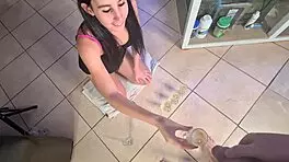 Drinking 6 Glasses Of Piss Lingerie Slut Teen 18+
