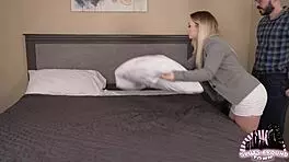 co-workers have to share a bed