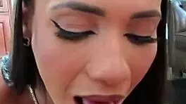 Teen Brunette Latina Loves Rimjob - Pov Natural Tits Bounce Sloppy Blowjob and Cum in Mouth