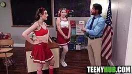 caught with skirts up, now getting fucked by professor in class?