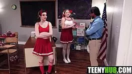 caught with skirts up, now getting fucked by professor in class?