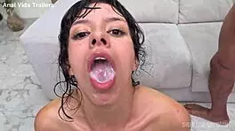 DANIELA ORTIZ GETS DP WITH THREE GUYS