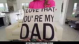 Skinny Blonde Teen Stepdaughter Family Sex with Big Dick Stepdad POV