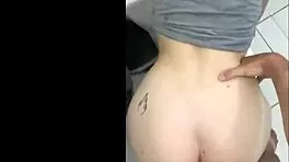 Fuck My Hot Latina In Bathroom Creampie!