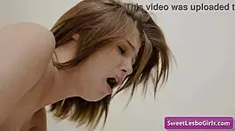 Horny Lesbian Teens Dominate with Strapon in Bedroom